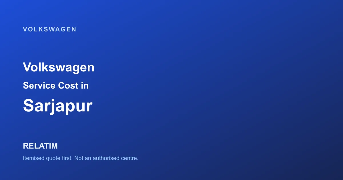 Volkswagen Service Cost in Sarjapur, Bangalore